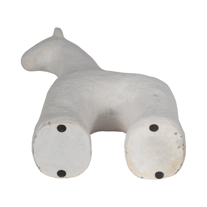 9" Textured Horse, White