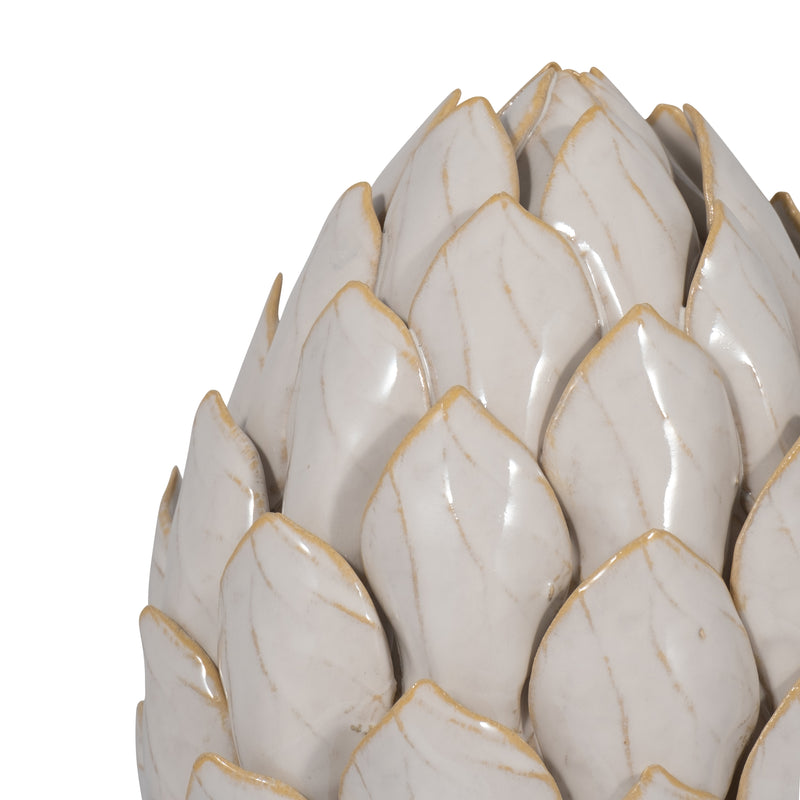 Cer, 10" Artichoke, Ivory