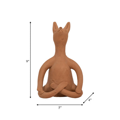 TERRACOTTA, 9" OM YOGA BUNNY, NATURAL