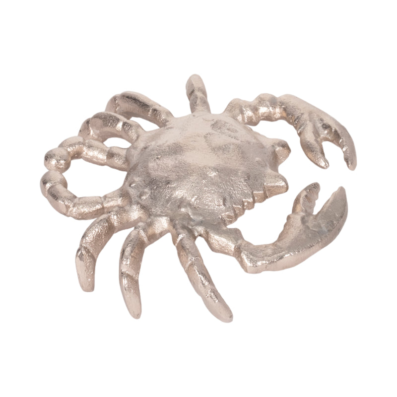 Metal, 7" Crab Deco Silver