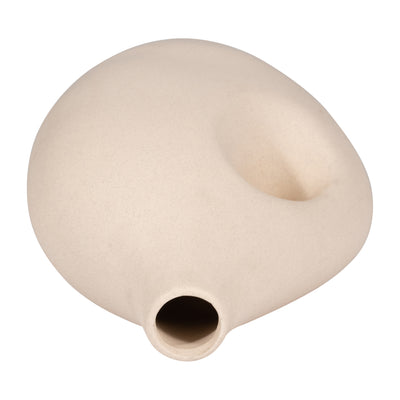 CER, 12" NOMADIC HANDLE VASE, IVORY