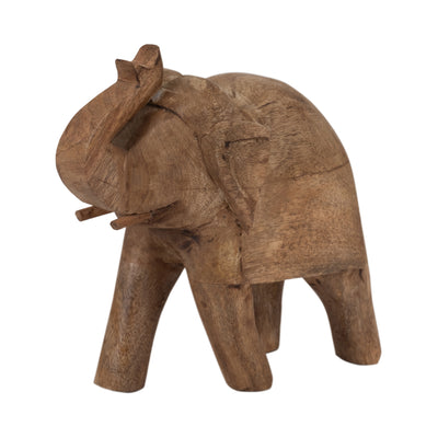 Mango Wood, 8" Elephant, Brown