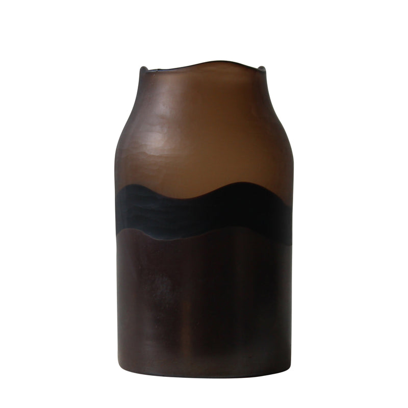 11" Mason Small Brown Glass Vase