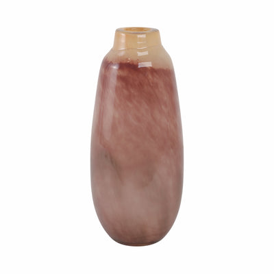 13" KANO MEDIUM MAUVE GLASS VASE