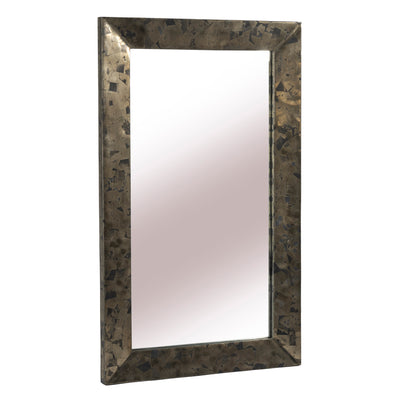 50x30"livio Pyrite Semi-prcous Stne&wd Wall Mirror