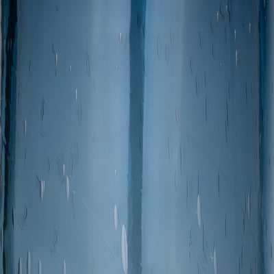 GLASS, 20" VASE BLUE