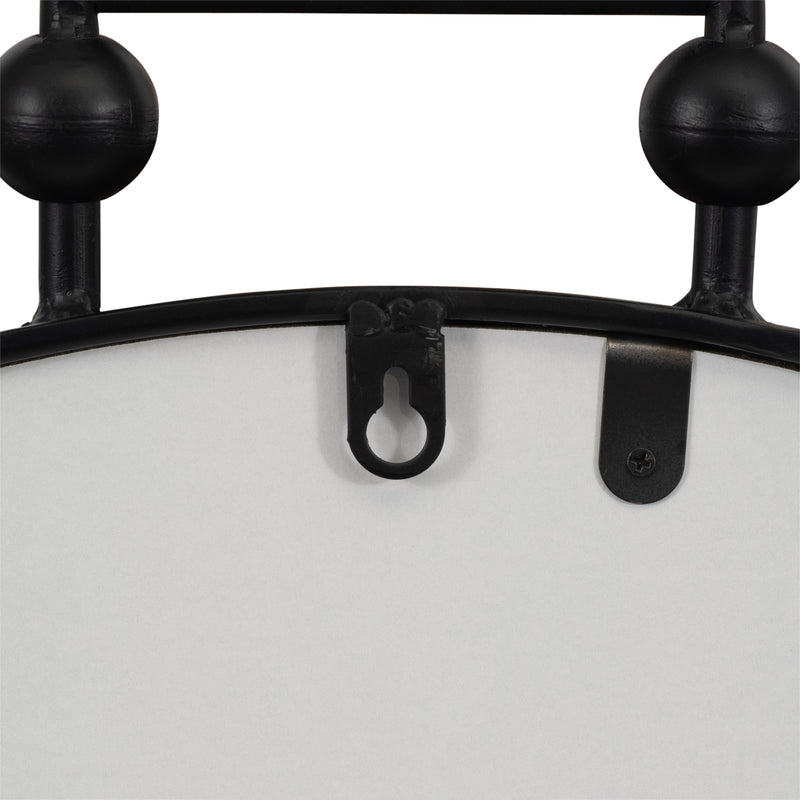 Metal, 24" Mirror Metal Hoop, Black Wb