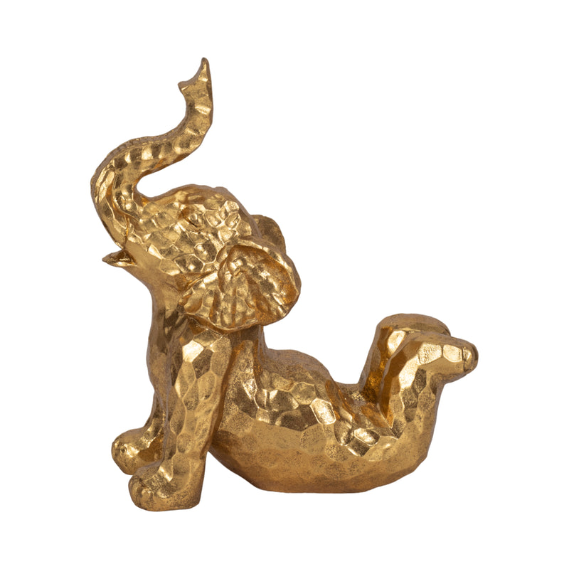 10" Yoga Elephant, Gold