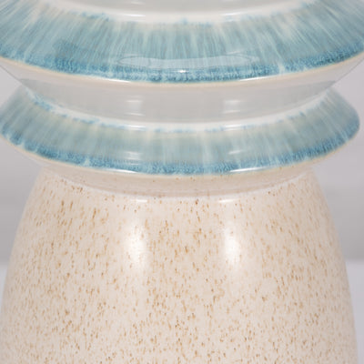 15" Fluted Top Vase Reactive Finish, Multi