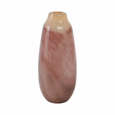 13" KANO MEDIUM MAUVE GLASS VASE