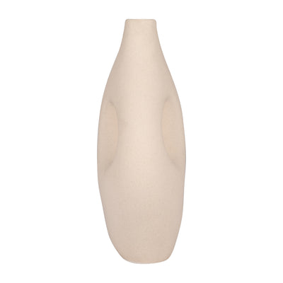 CER, 12" NOMADIC HANDLE VASE, IVORY