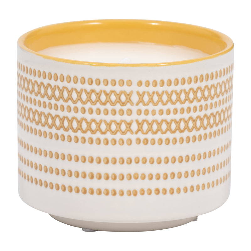 5" 15oz X Dots Citro Candle, Yellow