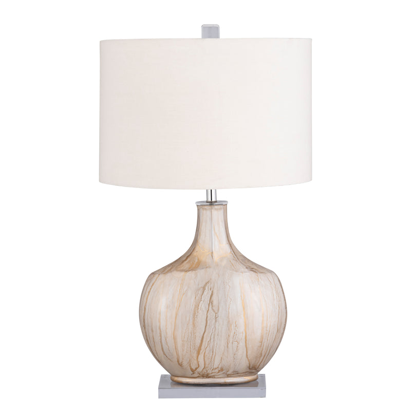 32" Frances Handfinished Glass Table Lamp