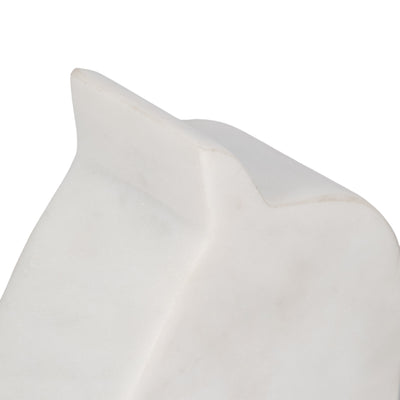 MARBLE, S/2 6" HORSE HEAD BOOKENDS, WHITE