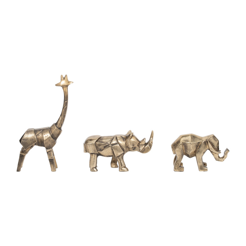 S/3 8/8/10" Alona Geometric Safari Animals