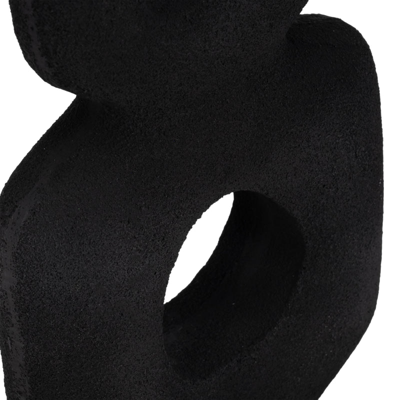 15" Textured Open Cut-out Totem Object, Black