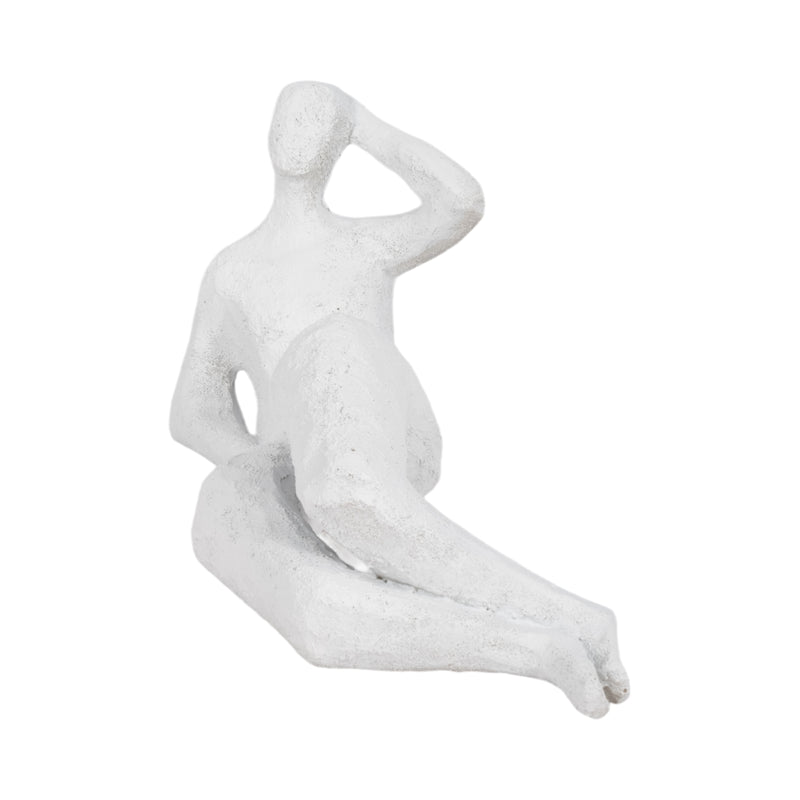 11" Paint Me Pose Rough Texture, White