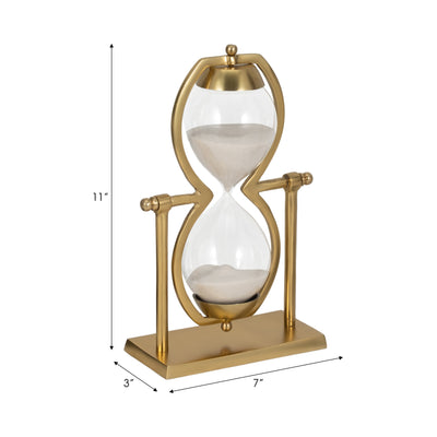 11"h Gold Metal Sandtimer