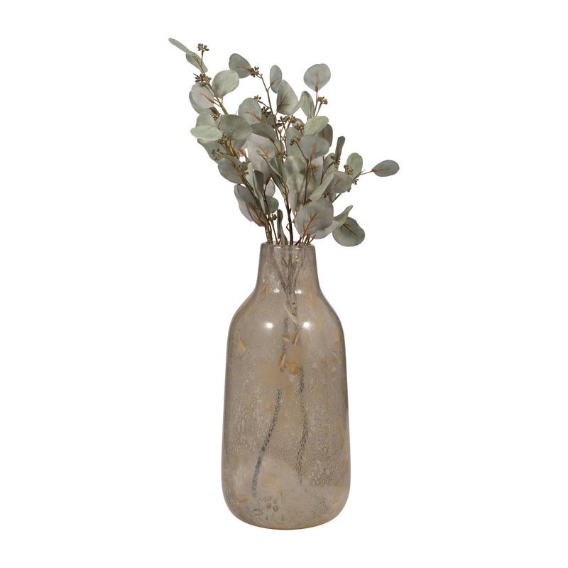 18" FOLEY LARGE NATURAL GLASS VASE