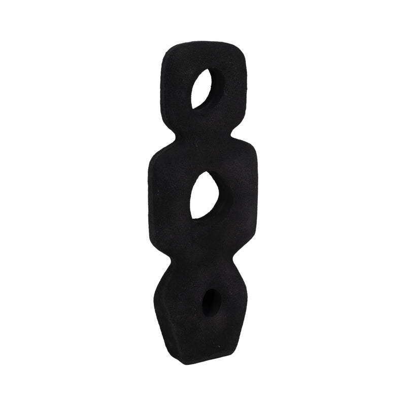 15" Textured Open Cut-out Totem Object, Black