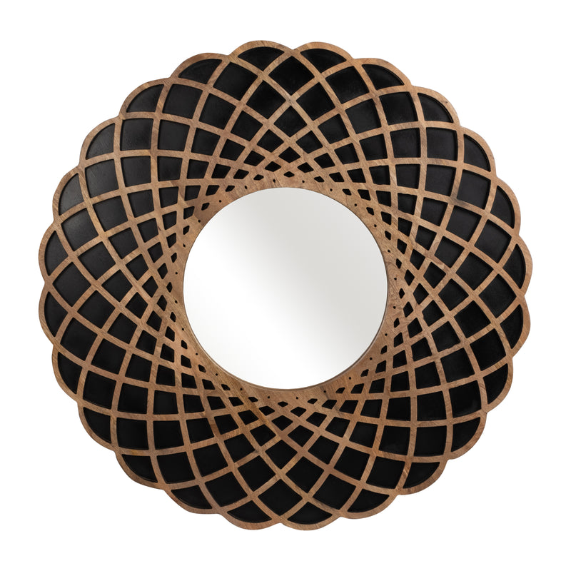 WOOD, 48" KALEIDOSCOPE MIRROR, BLACK