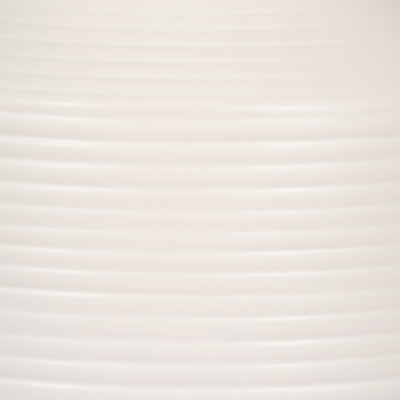 CER, 12" LINES VASE, WHITE