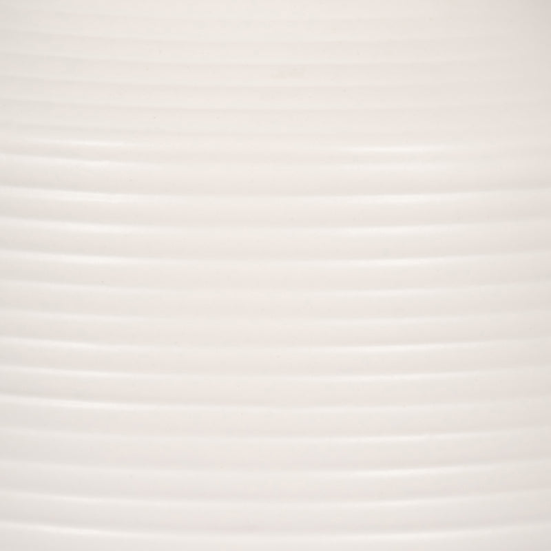 CER, 12" LINES VASE, WHITE