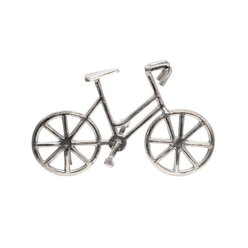 9" METAL BICYCLE, SILVER