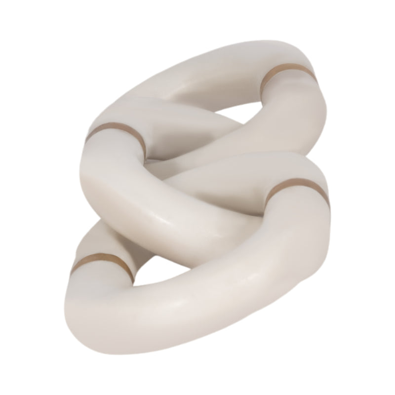 MARBLE 14" CHAIN DECOR, WHITE