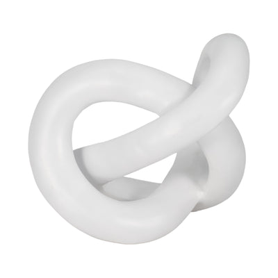 10" Sculptured Knot, White