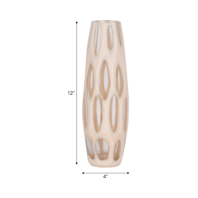 12" Reed Small Chiseled Vase