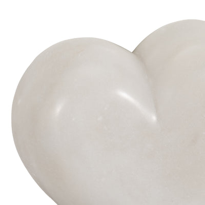 MARBLE, 5" HEART, WHITE