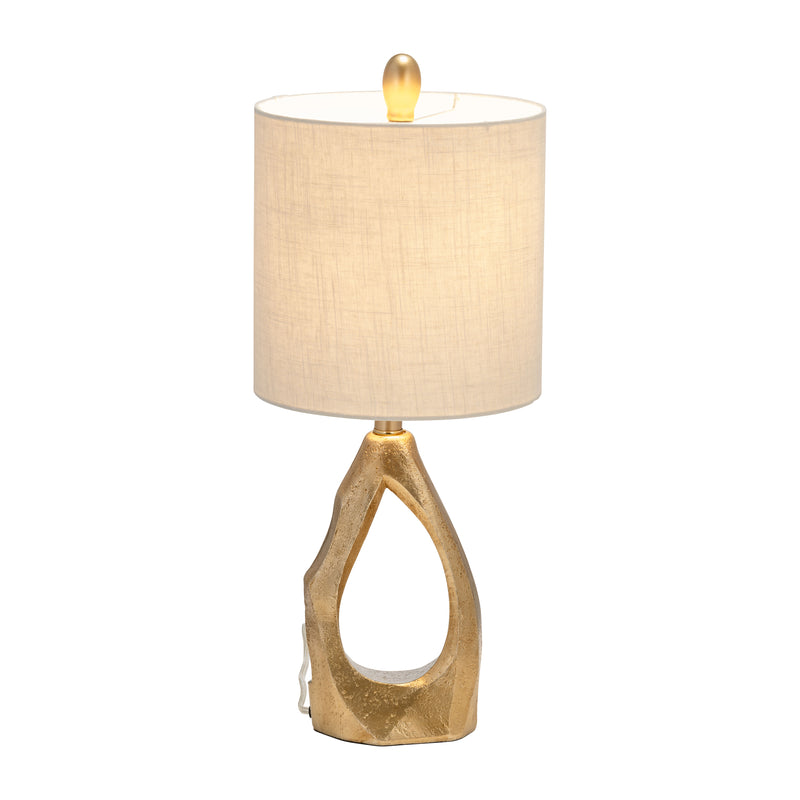 Resin 24" Organic Table Lamp, Gold