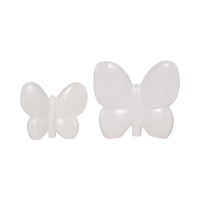 Cer, 8" Balloon Butterfly, White