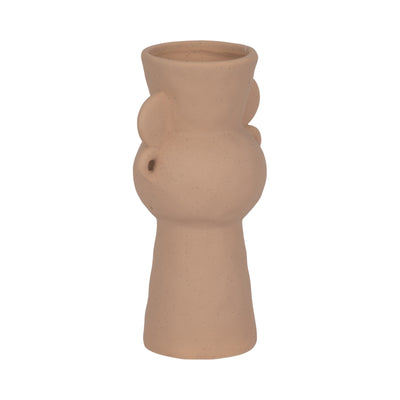 8" Rough Totem Bud Vase, Tan