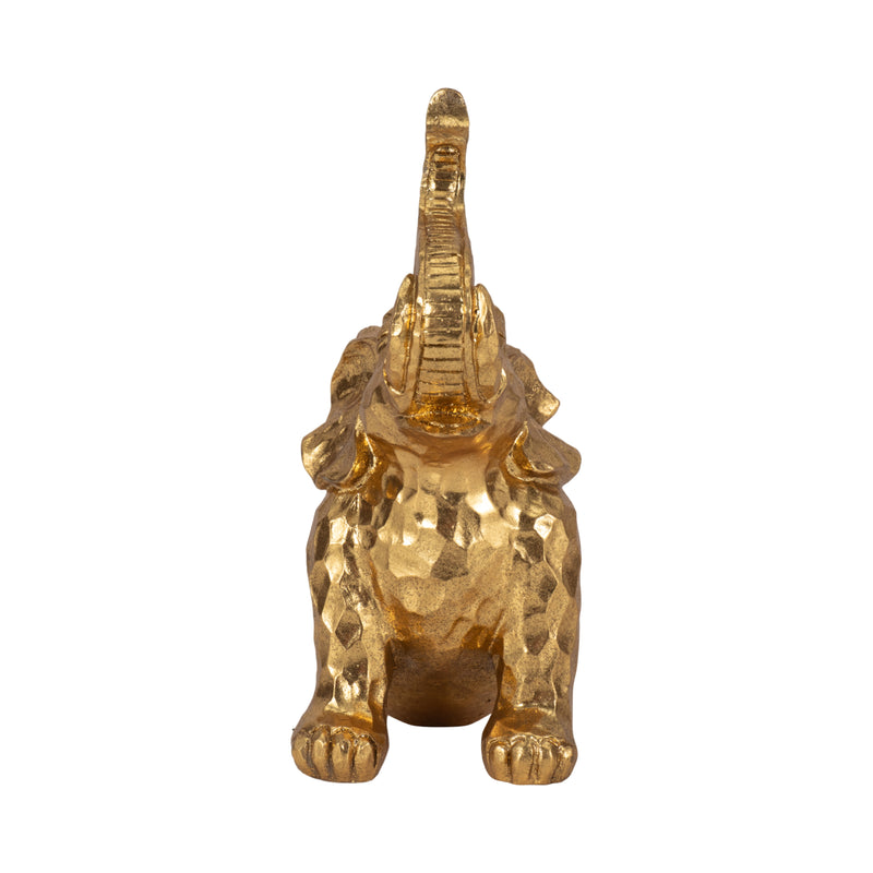 10" Yoga Elephant, Gold