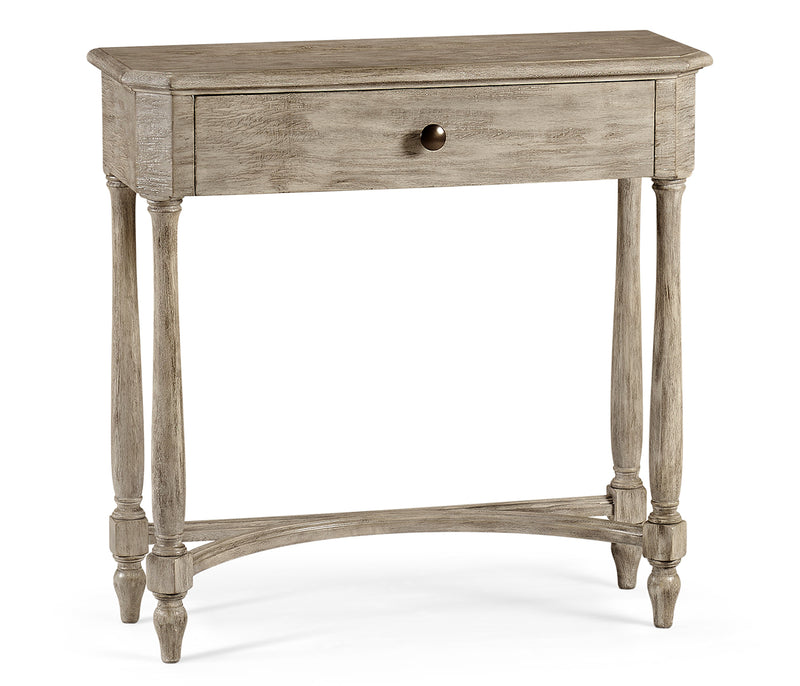 JC Edited - Casually Country Collection - Rustic Grey Small Console Table with Drawer