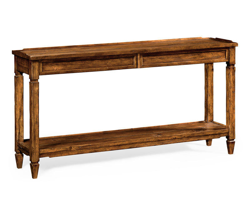 JC Edited - Casually Country Collection - Console Table with Drawers in Country Walnut