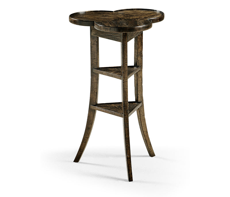 JC Edited - Casually Country Collection - Trefoil Side Table in Dark Driftwood