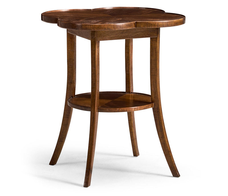 JC Edited - Casually Country Collection - Quatrefoil Lamp Table in Country Walnut