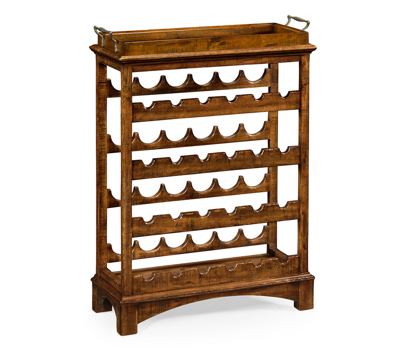 JC Edited - Casually Country Collection - Four-Tier Wine Shelf in Country Walnut