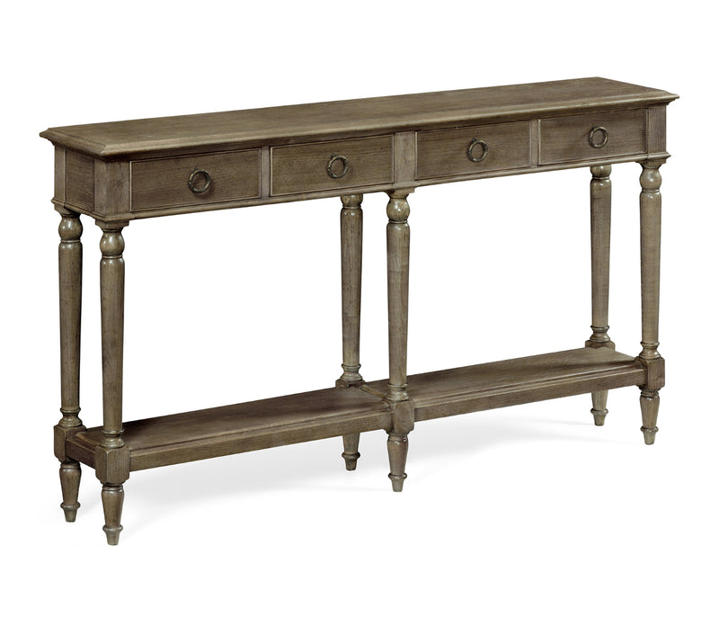 JC Edited - Assorted Collection - Large Dark Grey Chestnut Narrow Console