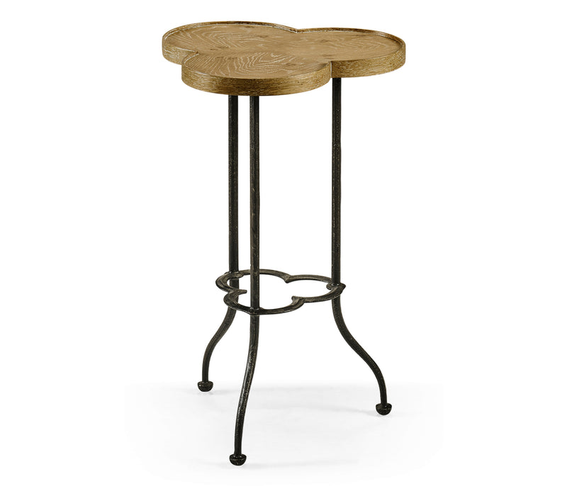 JC Edited - Assorted Collection - Trefoil Limed Chestnut Side Table