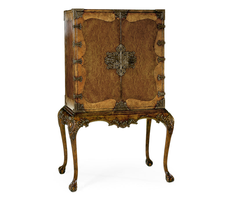 Windsor Collection - Queen Anne Walnut & Satinwood Writing Cabinet