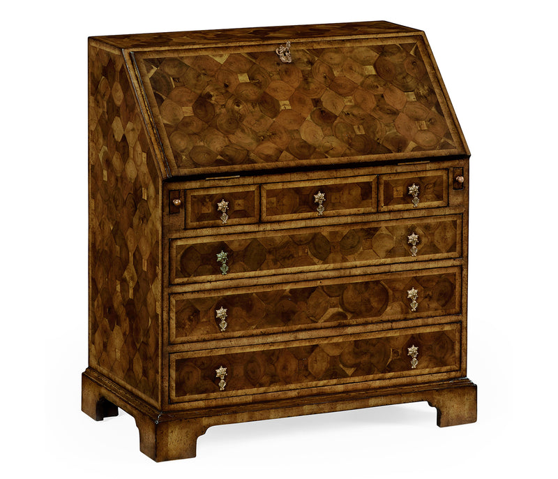 Country Farmhouse Collection - William & Mary Walnut & Oyster Bureau