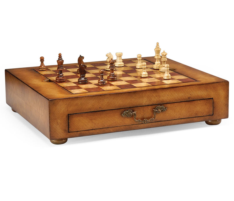 Windsor Collection - Light Walnut Games Box with Drawer