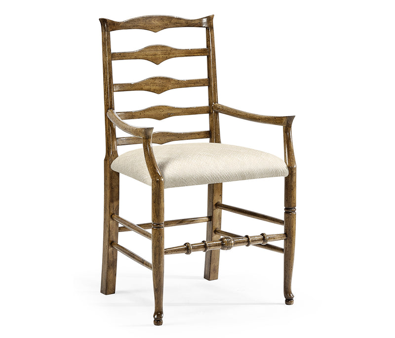 JC Edited - Casually Country Collection - Casual Triangular Ladderback Arm Chair