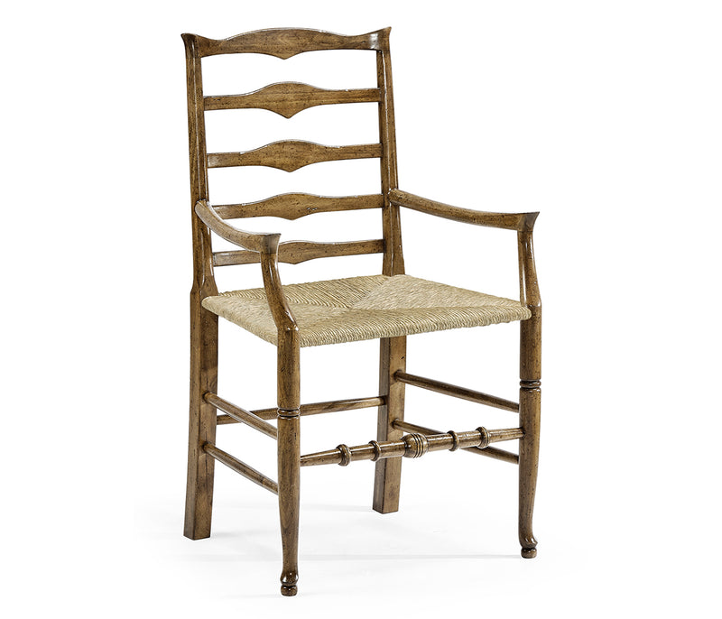 JC Edited - Casually Country Collection - Casual Triangular Ladderback Arm Chair