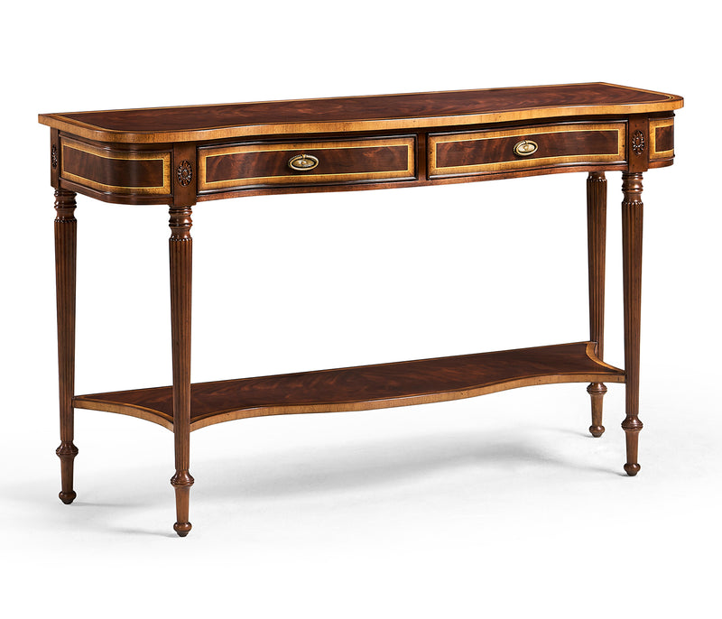 Buckingham Collection - Serpentine Mahogany Console Table