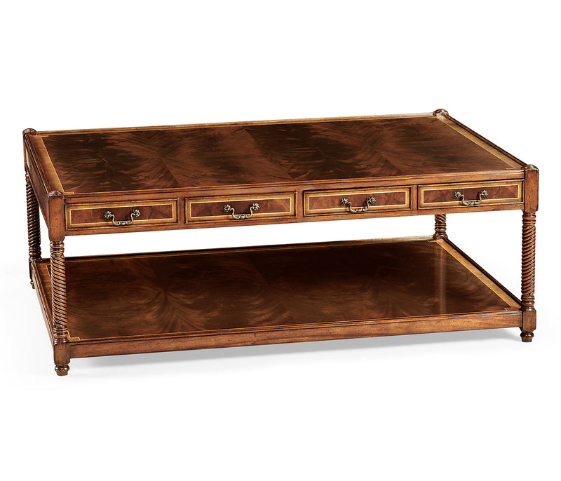 Buckingham Collection - Rectangular Regency Style Mahogany Coffee Table